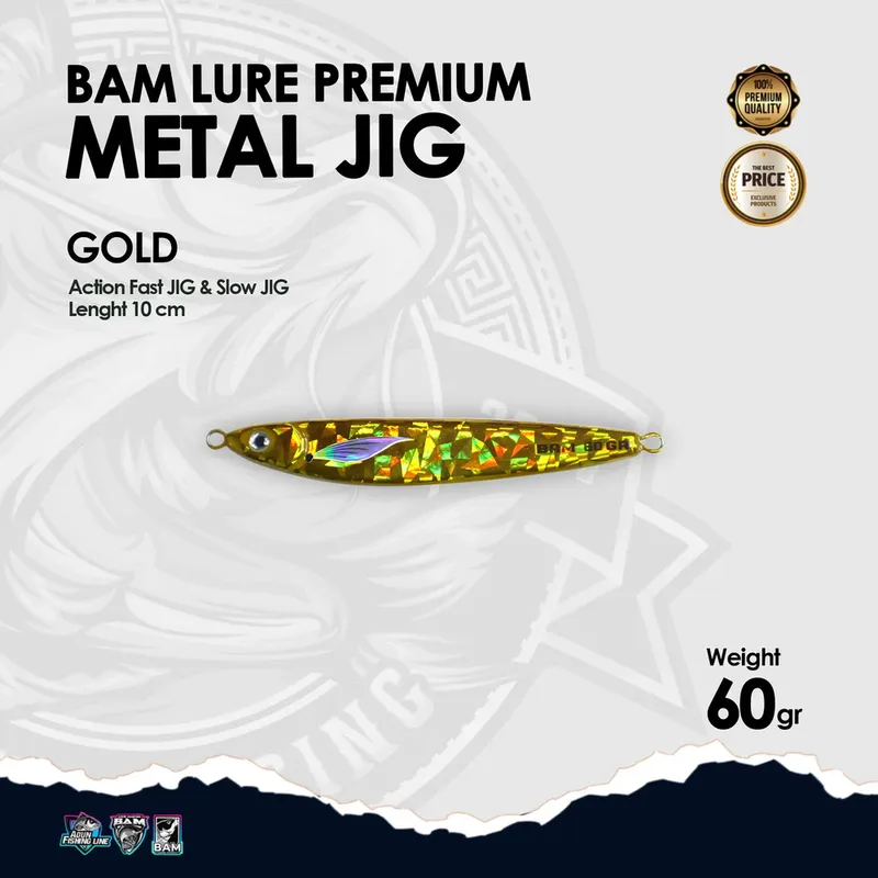 BAM Lure Premium Metal Jig · 60 gr Gold