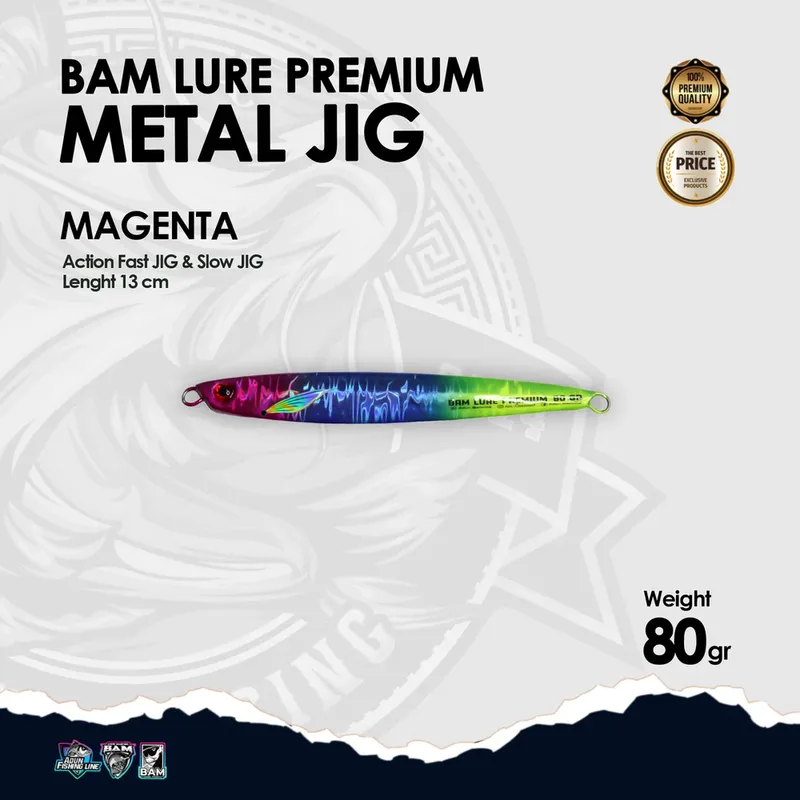 BAM Lure Premium Metal Jig · 80 gr Magenta