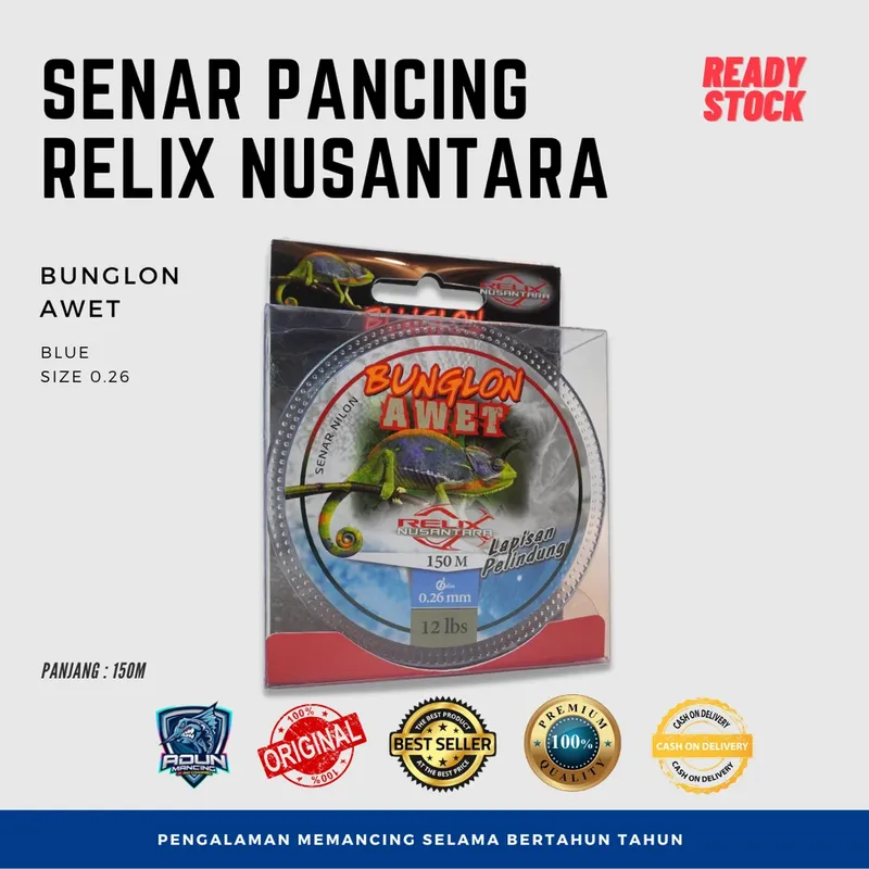 Senar Relix Nusantara Awet 150m · 0,26 mm