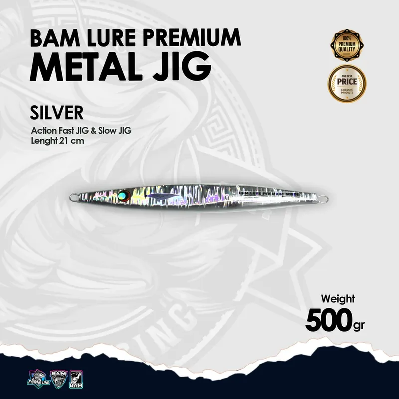 BAM Lure Premium Metal Jig · 500 gr Silver