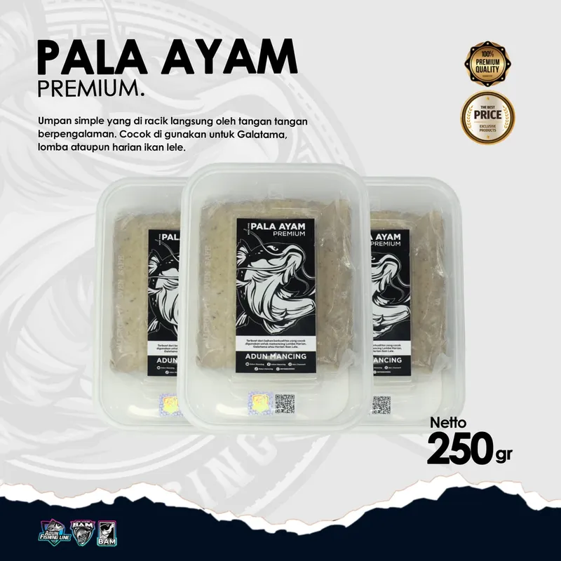 Umpan Lele Pala Ayam Premium 250 gr · Pala Ayam Premium