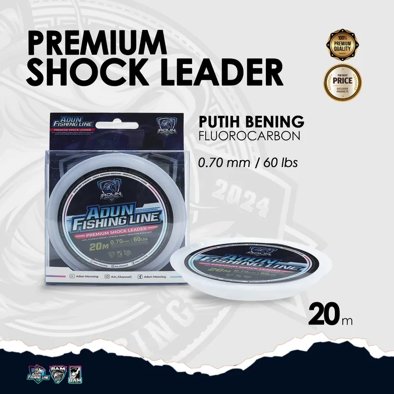 Adun Fishing Line Premium Shock Leader · 0,70 mm / 60 lbs · 20 Meter