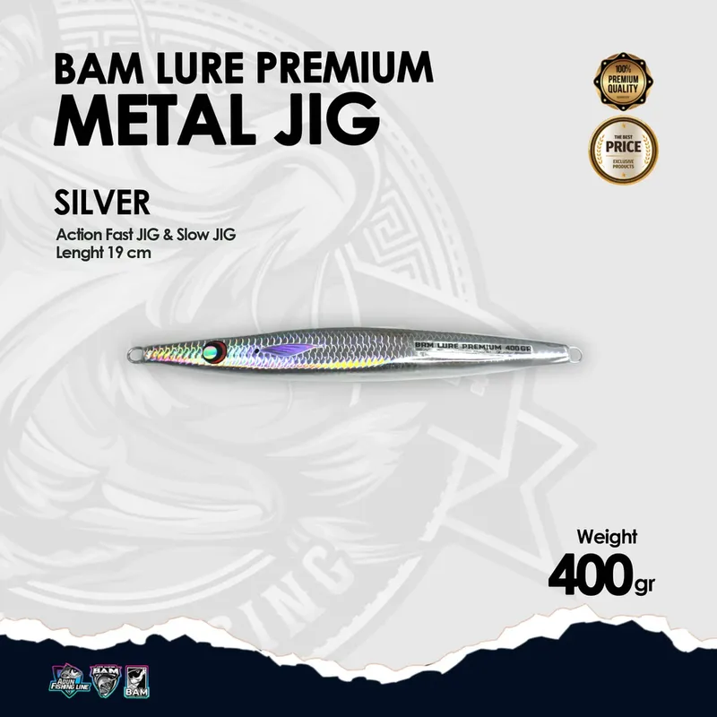 BAM Lure Premium Metal Jig · 400 gr Silver