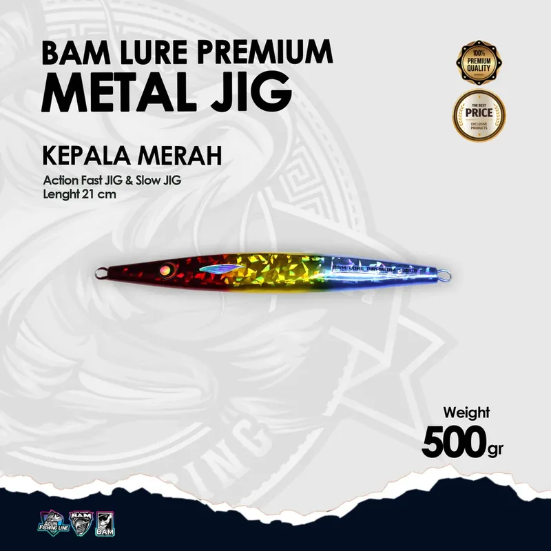 BAM Lure Premium Metal Jig · 500 gr Kepala Merah