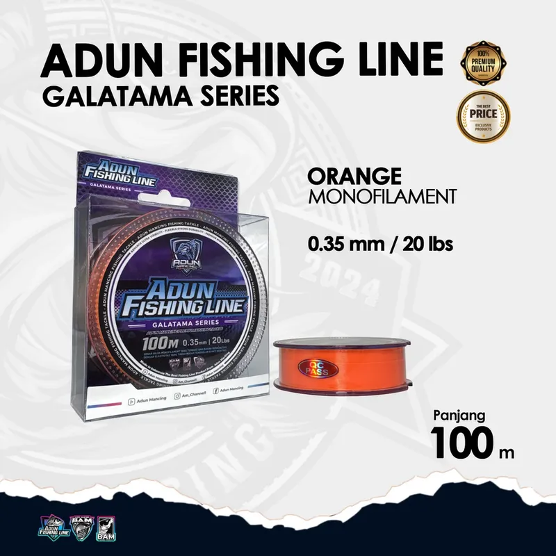 Adun Fishing Line Galatama Series 100m · 0,35 Oren Stabilo