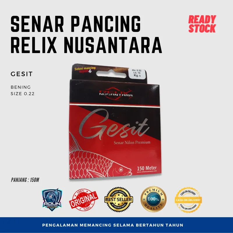 Senar Relix Nusantara Gesit 150m · 0,22 mm