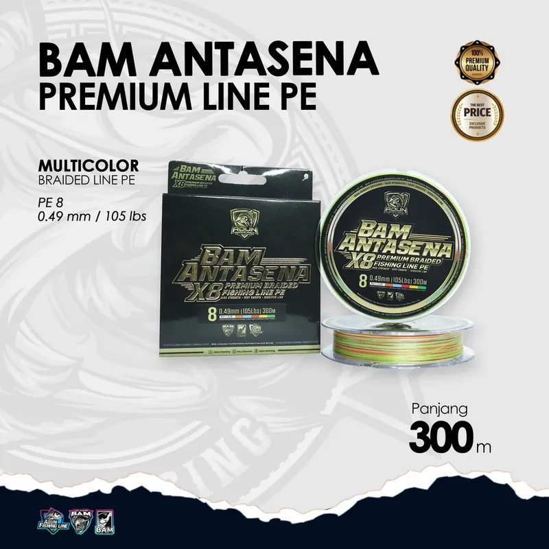 BAM Antasena Premium Line PE 300m · 0,49 mm / 105 lbs PE 8