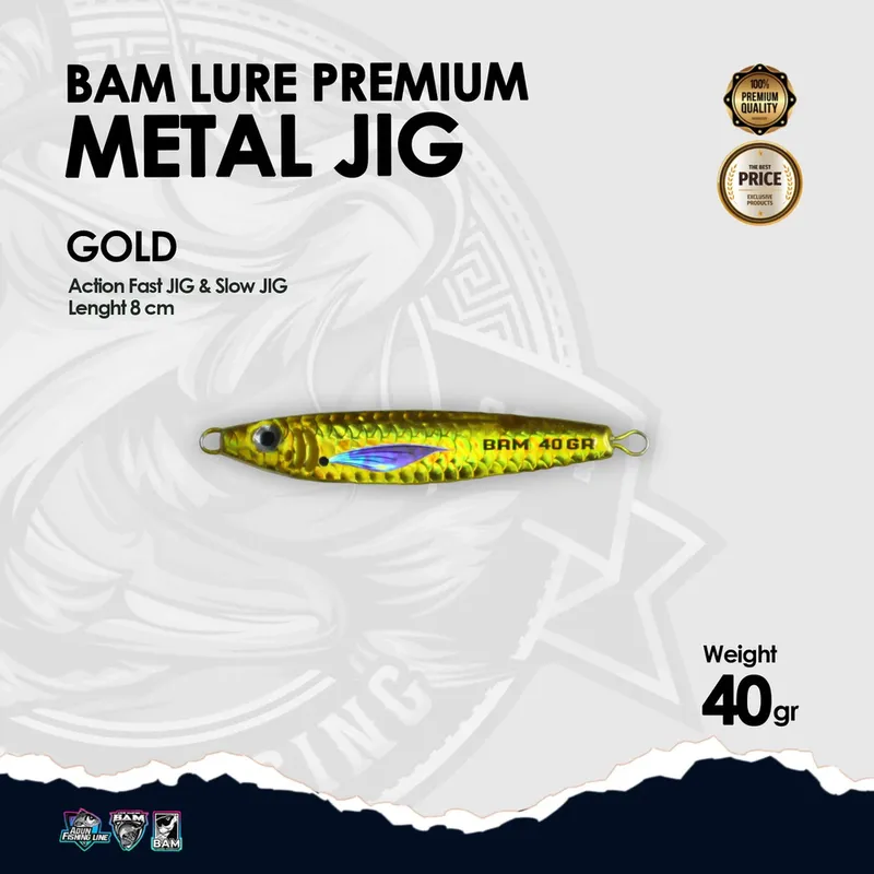 BAM Lure Premium Metal Jig · 40 gr Gold