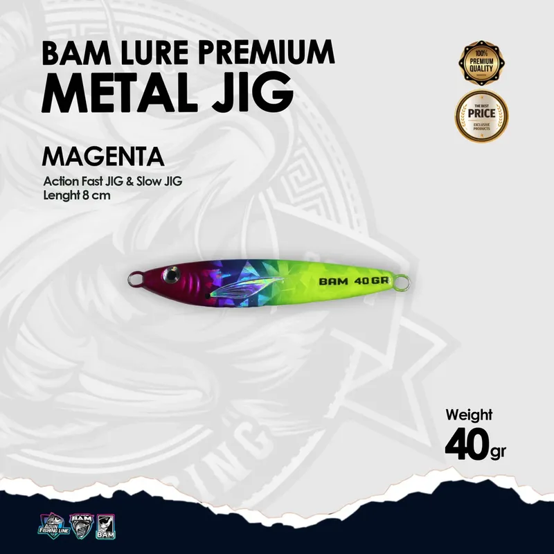 BAM Lure Premium Metal Jig · 40 gr Magenta