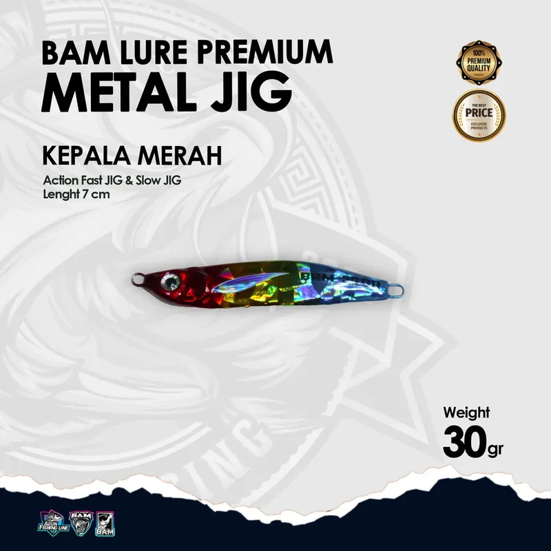 BAM Lure Premium Metal Jig · 30 gr Kepala Merah