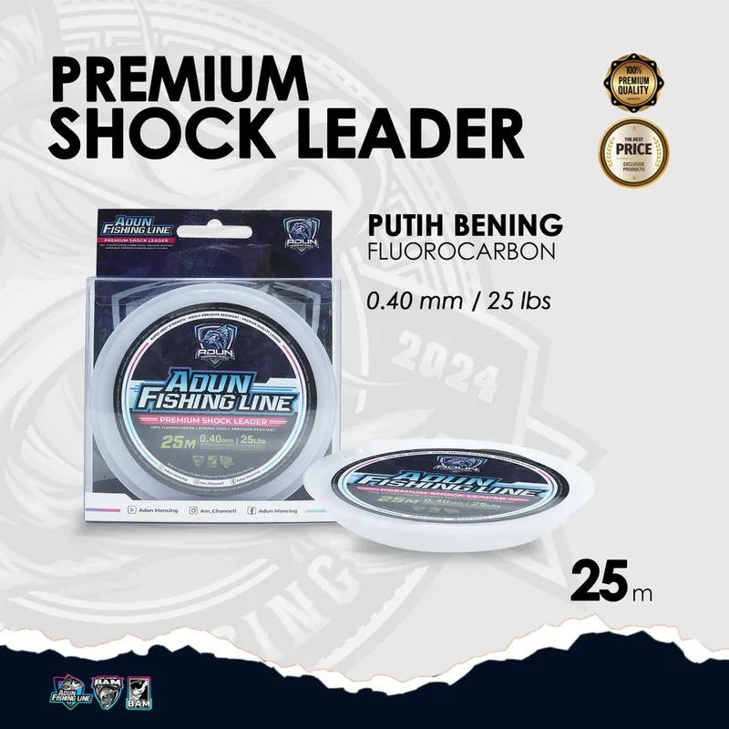 Adun Fishing Line Premium Shock Leader · 0,40 mm / 25 lbs · 30 Meter