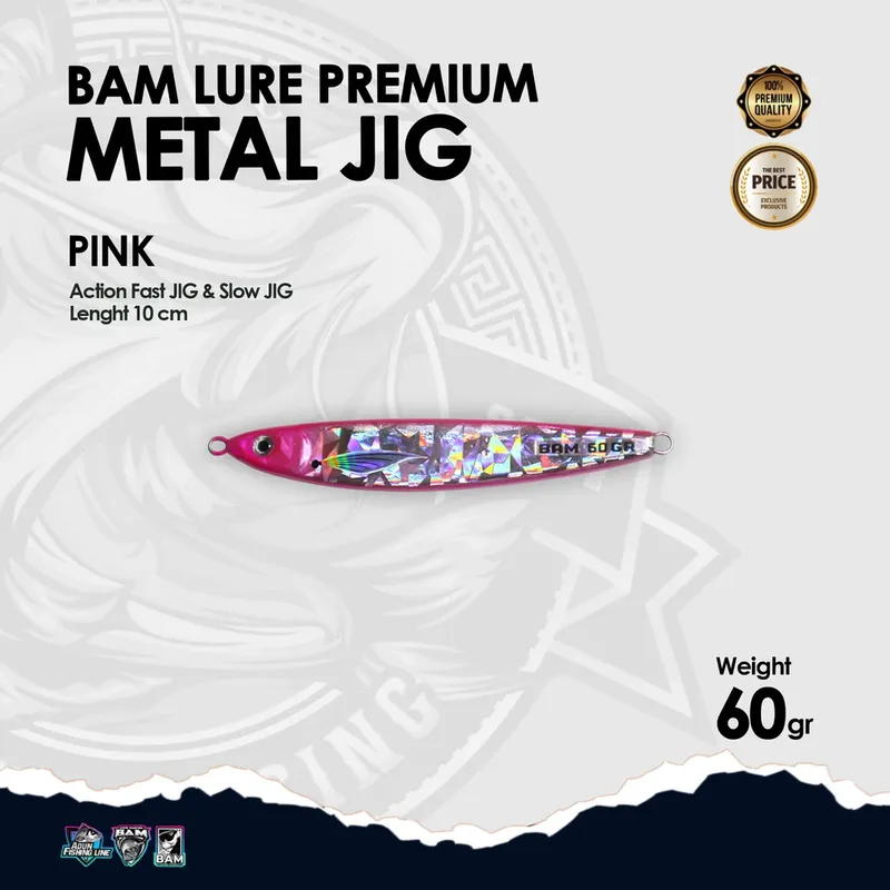 BAM Lure Premium Metal Jig · 60 gr Pink