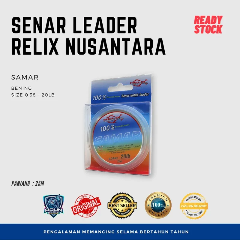 Senar Leader Samar Relix Nusantara Flurocarbon · 20 lb